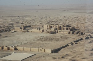 The ruins of the ancient city of Hatra, the City of the Sun god, are located approximately 300 kilometers northwest of Baghdad, Iraq. The city is located between the rivers Tigris and Euphrates known as Al Jazirah.