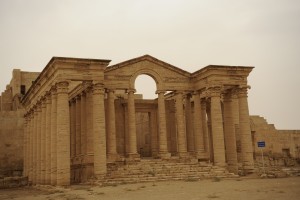 Temple of Mrn is one of thirteen temples that are a part of the Shrine of Hatra, in Hatra, Iraq, Nov. 20. Hatra is one of three areas in Iraq that is a World Heritage site. United Nations Educational, Scientific, and Cultural Organization works to create the conditions for genuine dialogue based upon respect for shared values and the dignity of each civilization and culture.