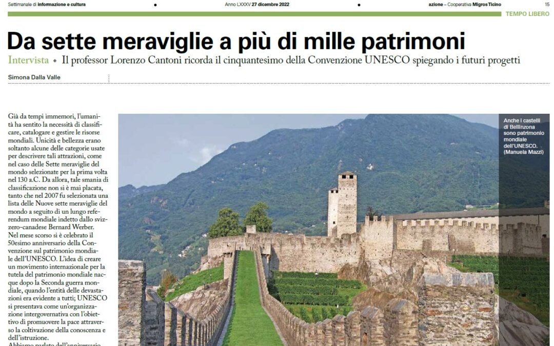 An interview with Prof. Cantoni on the 50th anniversary of 1972 UNESCO  Convention (in Italian)